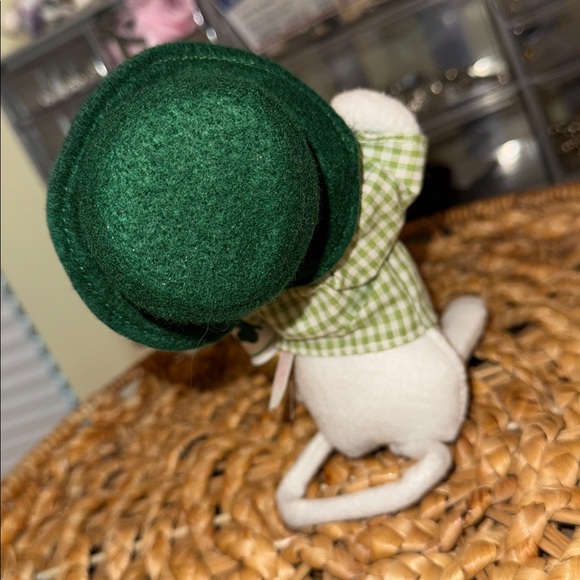 Lot of 2 Charming Annalee Doll Green and White Mouse Figures - Picture 7 of 12